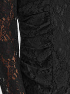 ASOBIO Lace V-Neck Longsleeve Mini Dress