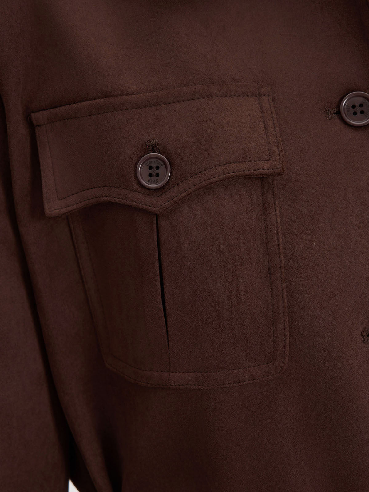 ASOBIO Suede Belted Trucker Jacket