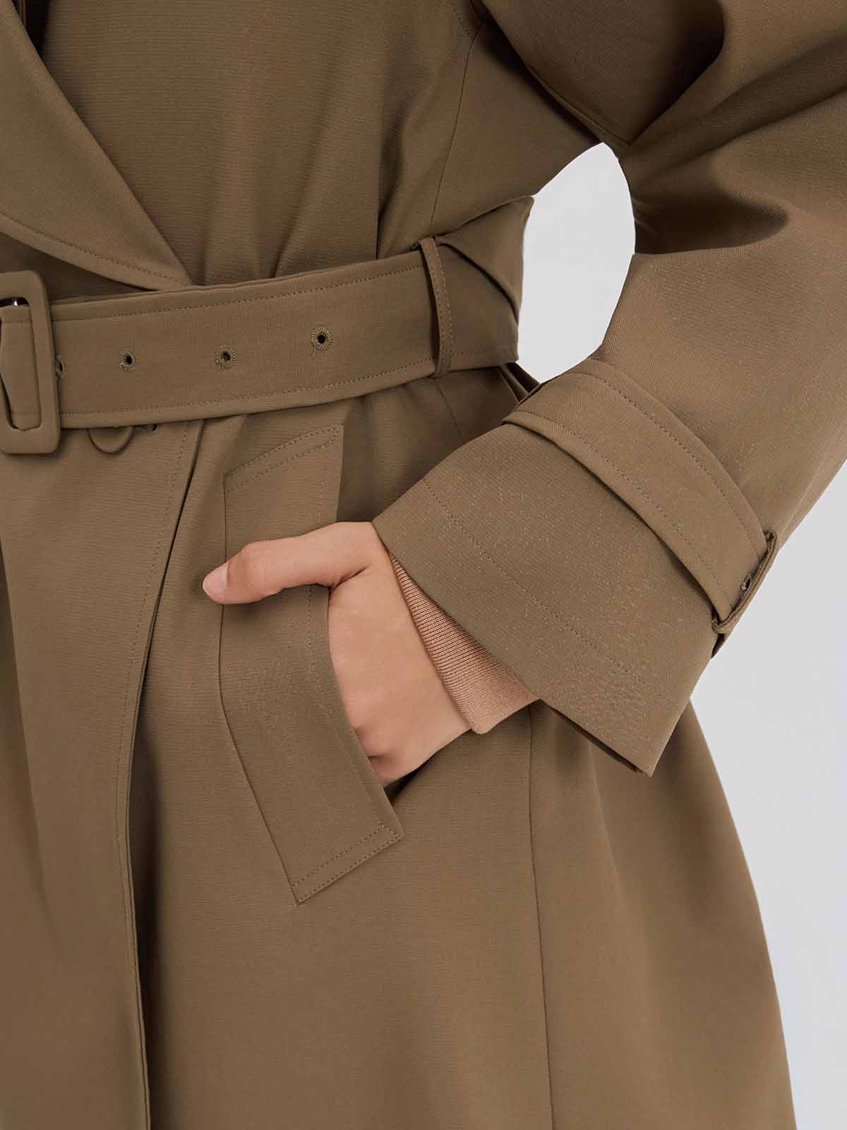 ASOBIO Belted Goose Down Trench Coat