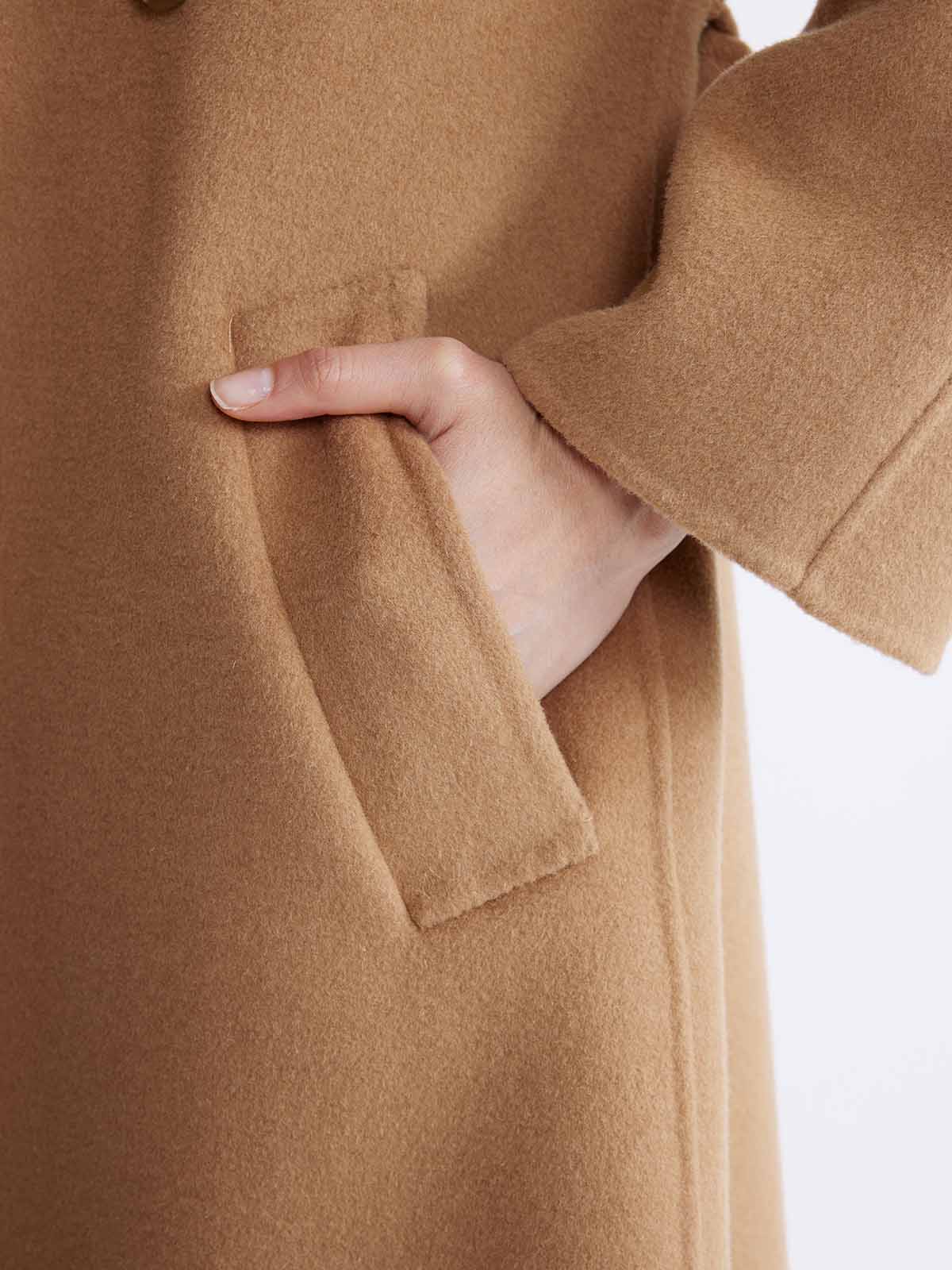 ASOBIO Minimalist Long Double-Faced Wool Coat