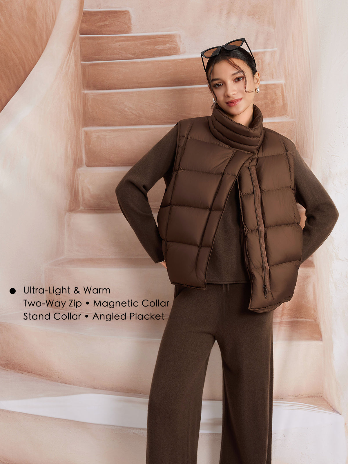 ASOBIO Goose Down puffer Vest