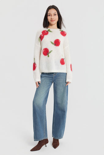 ASOBIO Mohair-Blend Pullover Sweater