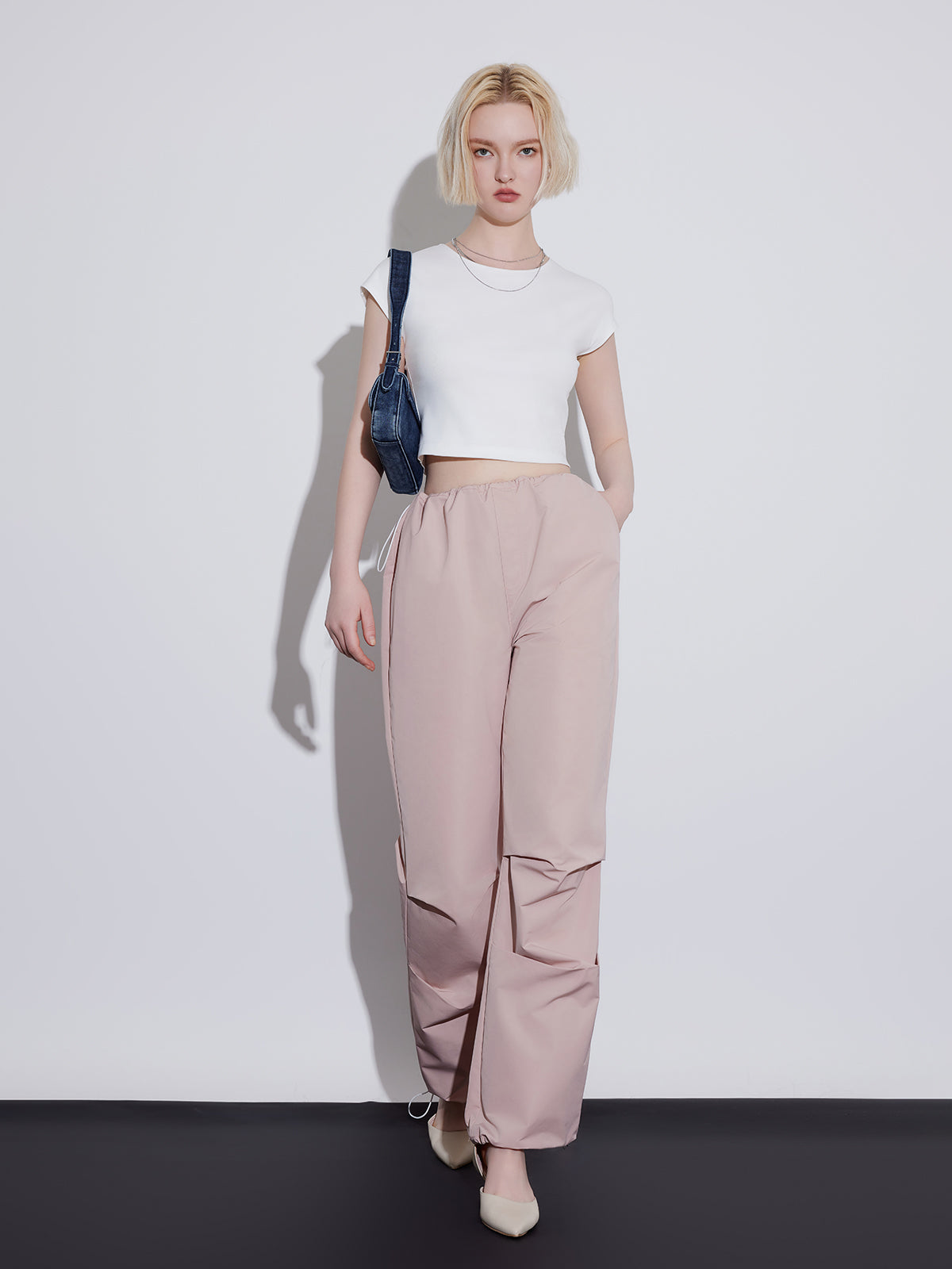 Stylish High-Waisted Utility Parachute Pants