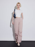 Stylish High-Waisted Utility Parachute Pants