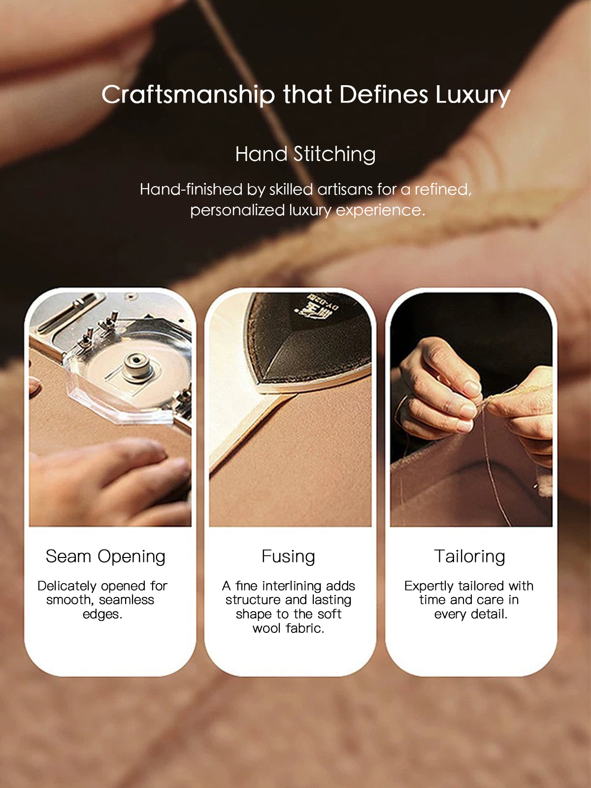 ASOBIO Wool Coat with Detachable Fur Collar