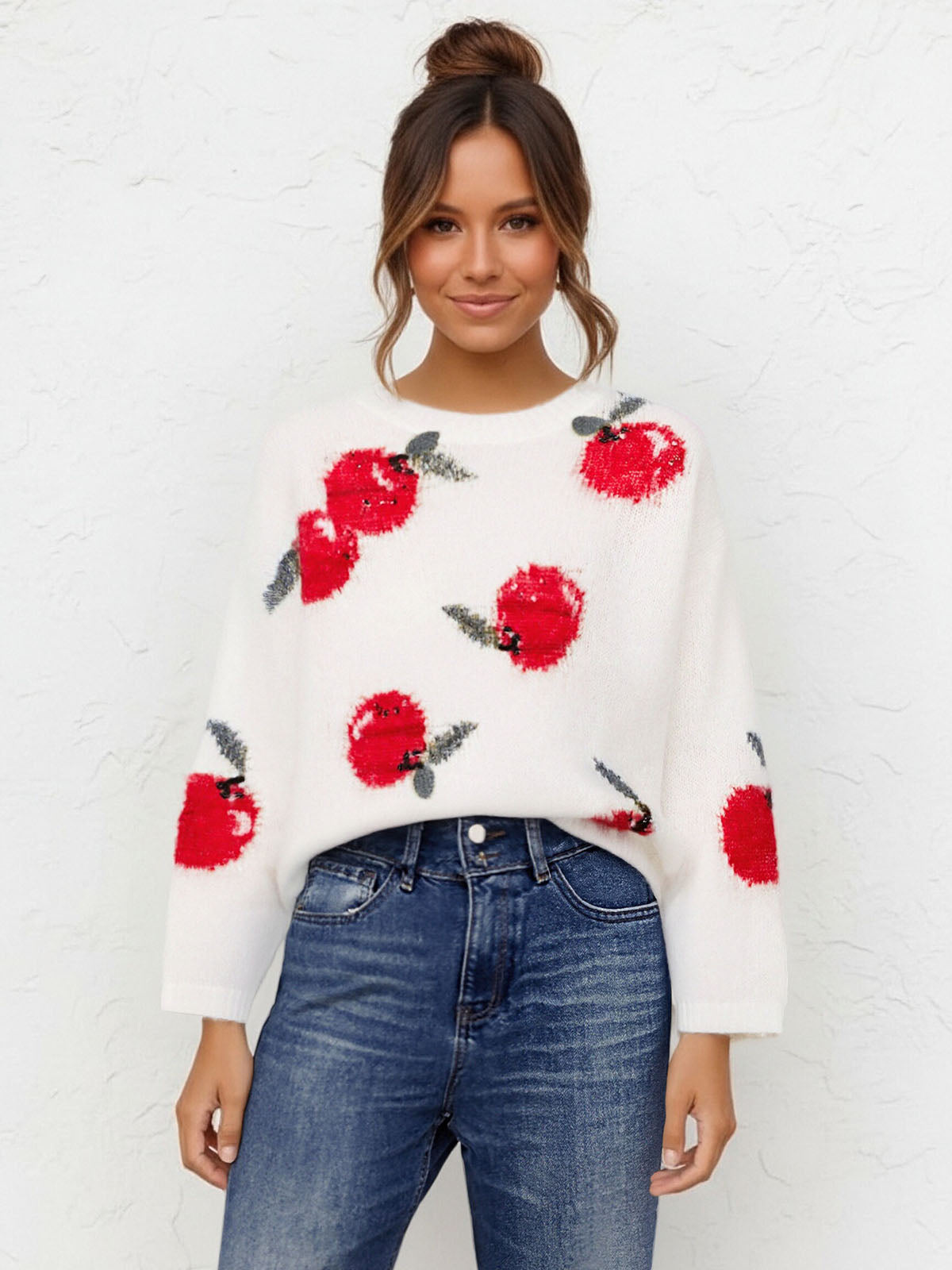 ASOBIO Mohair-Blend Pullover Sweater