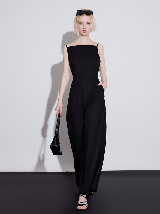 Sleeveless Wide-Leg Jumpsuit