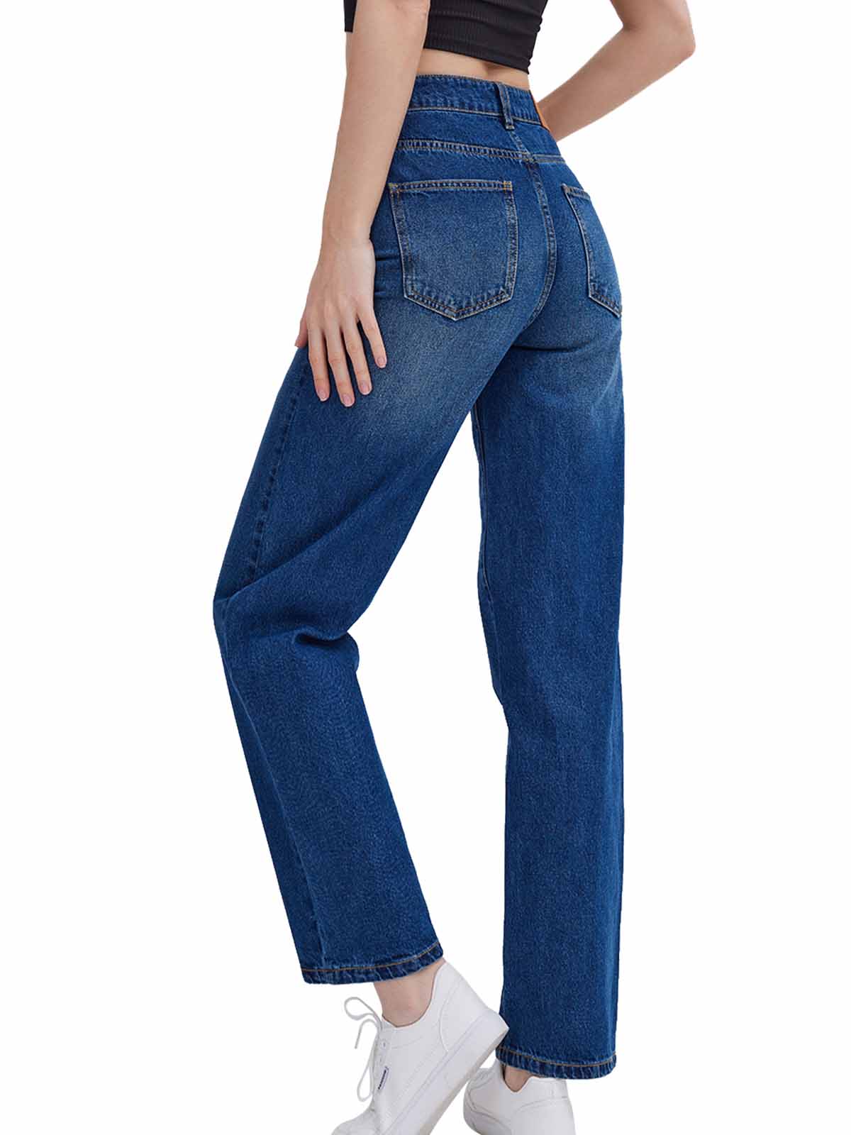 ASOBIO Classic Mid-Rise Straight Leg Jeans