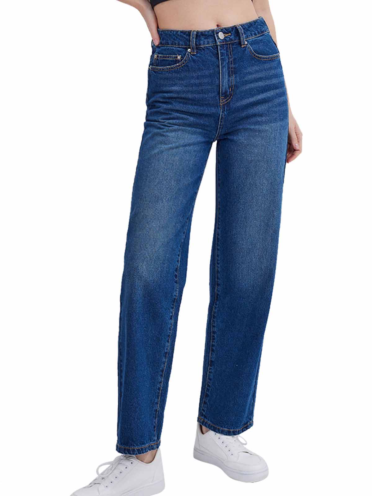 ASOBIO Classic Mid-Rise Straight Leg Jeans