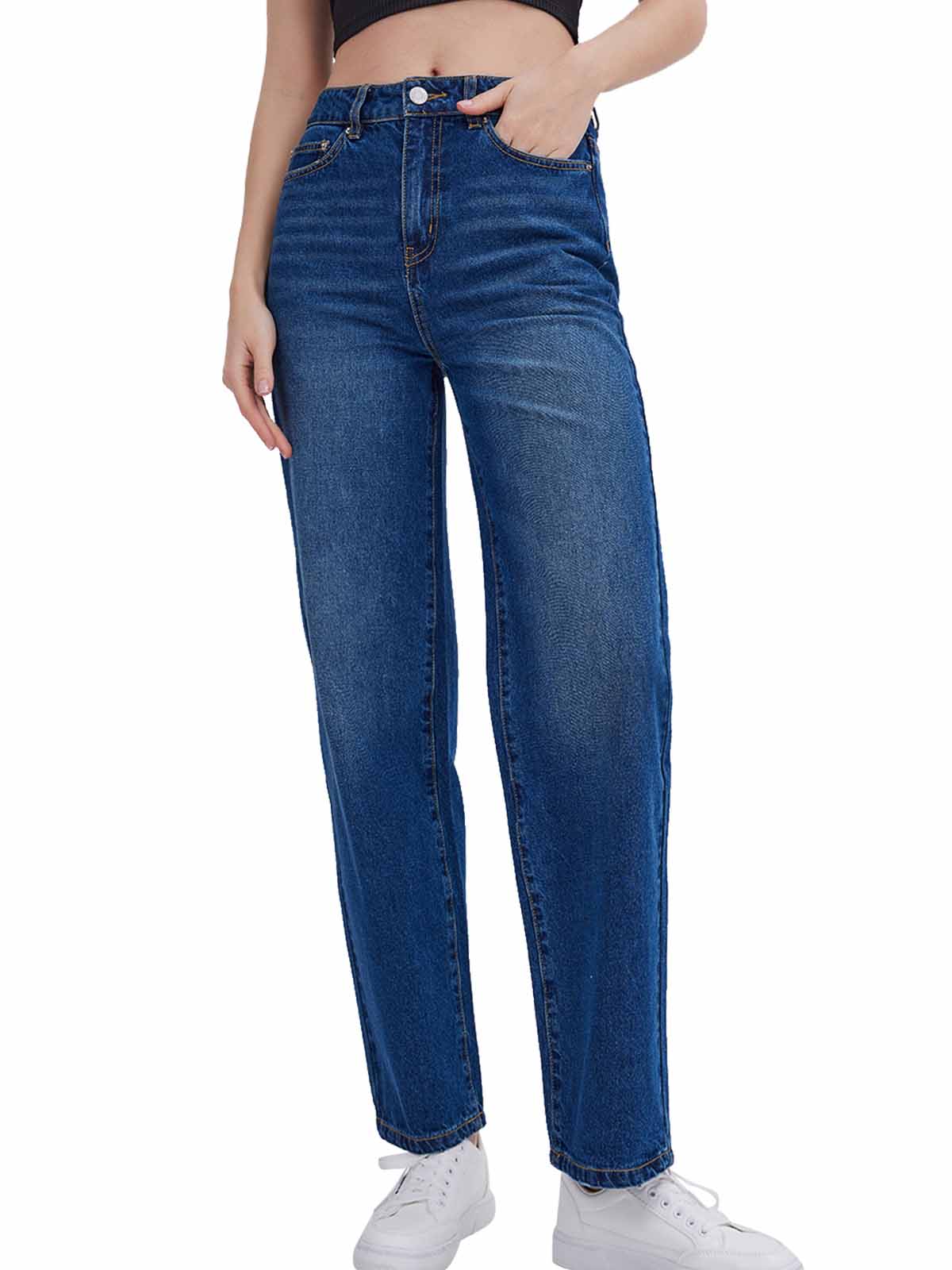 ASOBIO Classic Mid-Rise Straight Leg Jeans