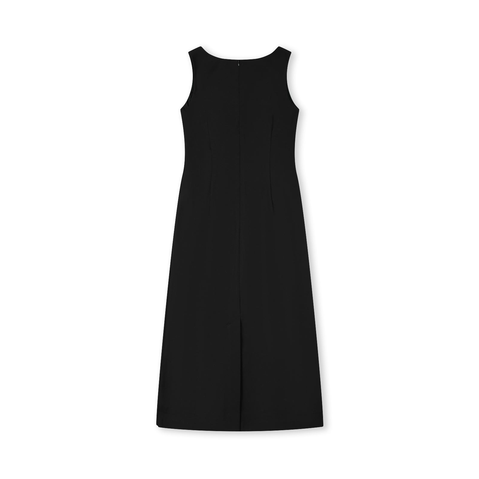 Sleeveless Boat Neck Midi Dress