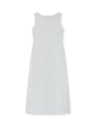 Crepe Boat Neck Midi Dress