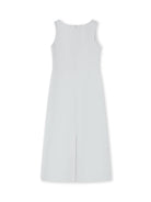 Crepe Boat Neck Midi Dress