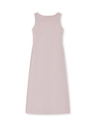 Crepe Boat Neck Midi Dress