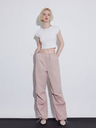 Stylish High-Waisted Utility Parachute Pants