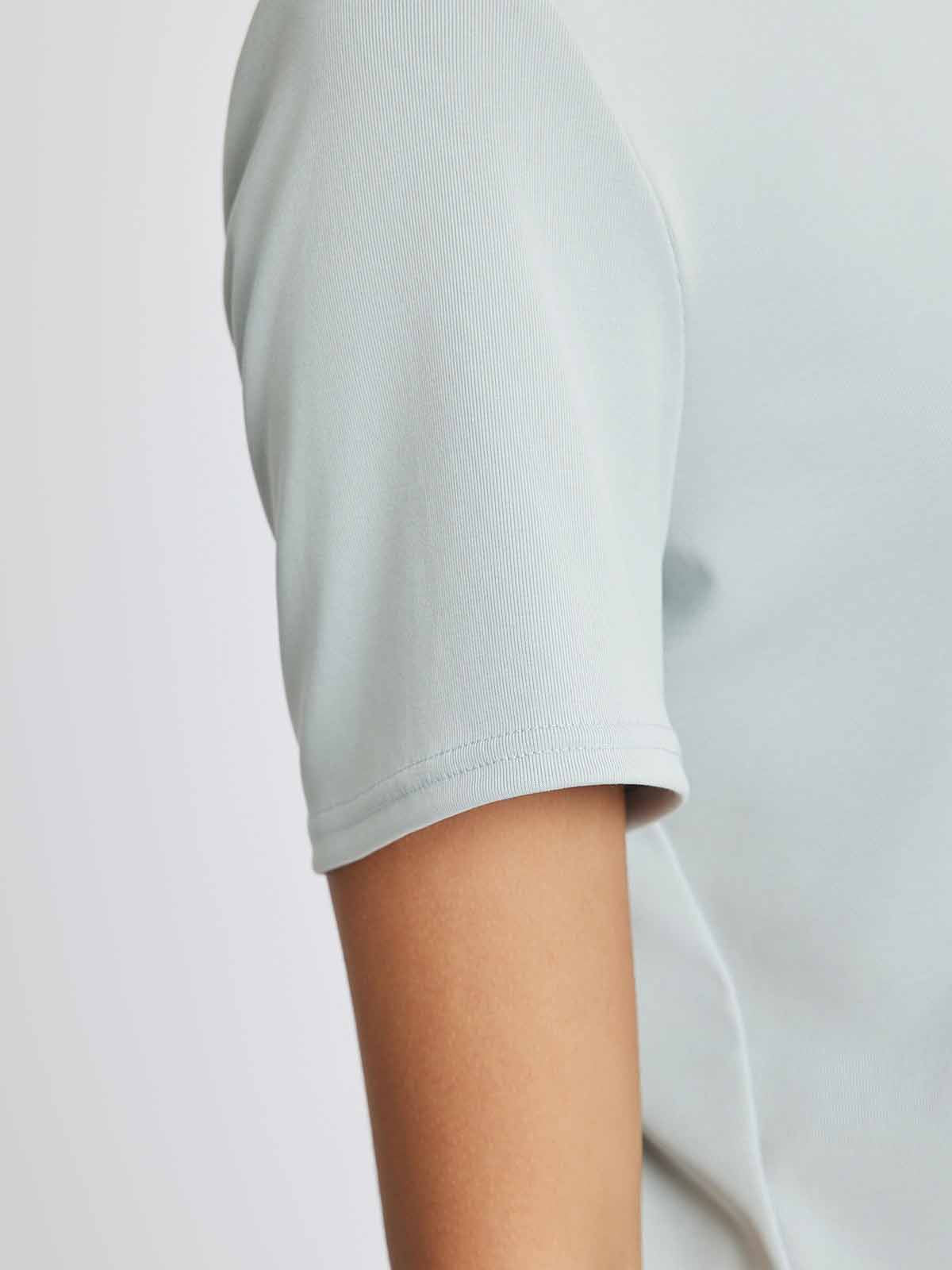 ASOBIO Knitted Short-Sleeve Round Neck T-Shirt