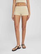 ASOBIO Mid-Rise Knitted Mini Shorts