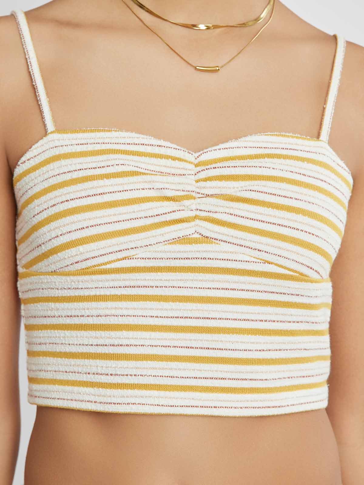 ASOBIO Knitted Pleated Cami Tank