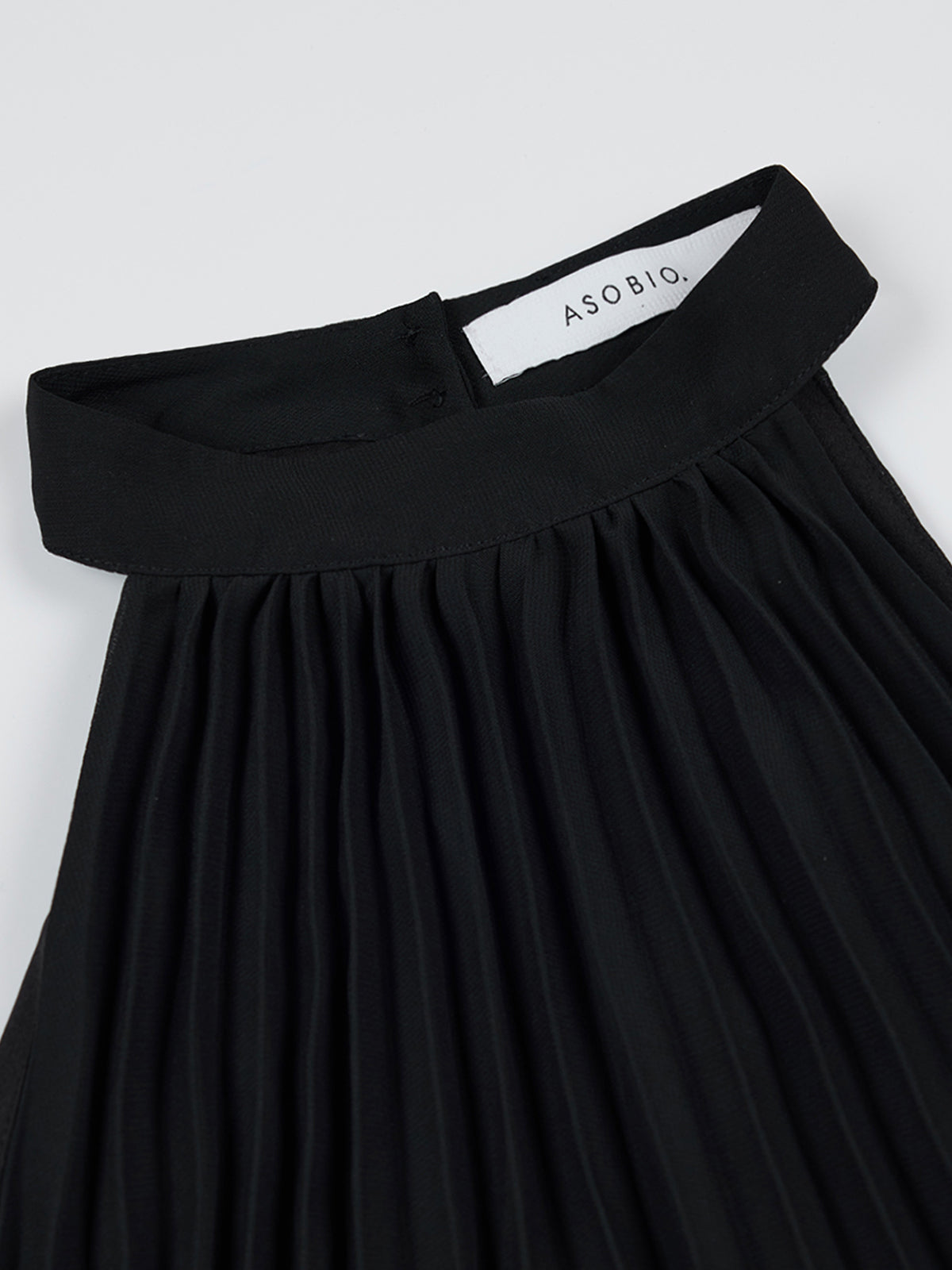 Lightweight Chiffon A-Line Halter Mini Dress