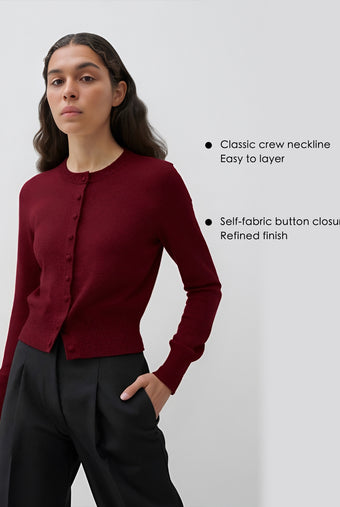 ASOBIO 100% Wool Cardigan