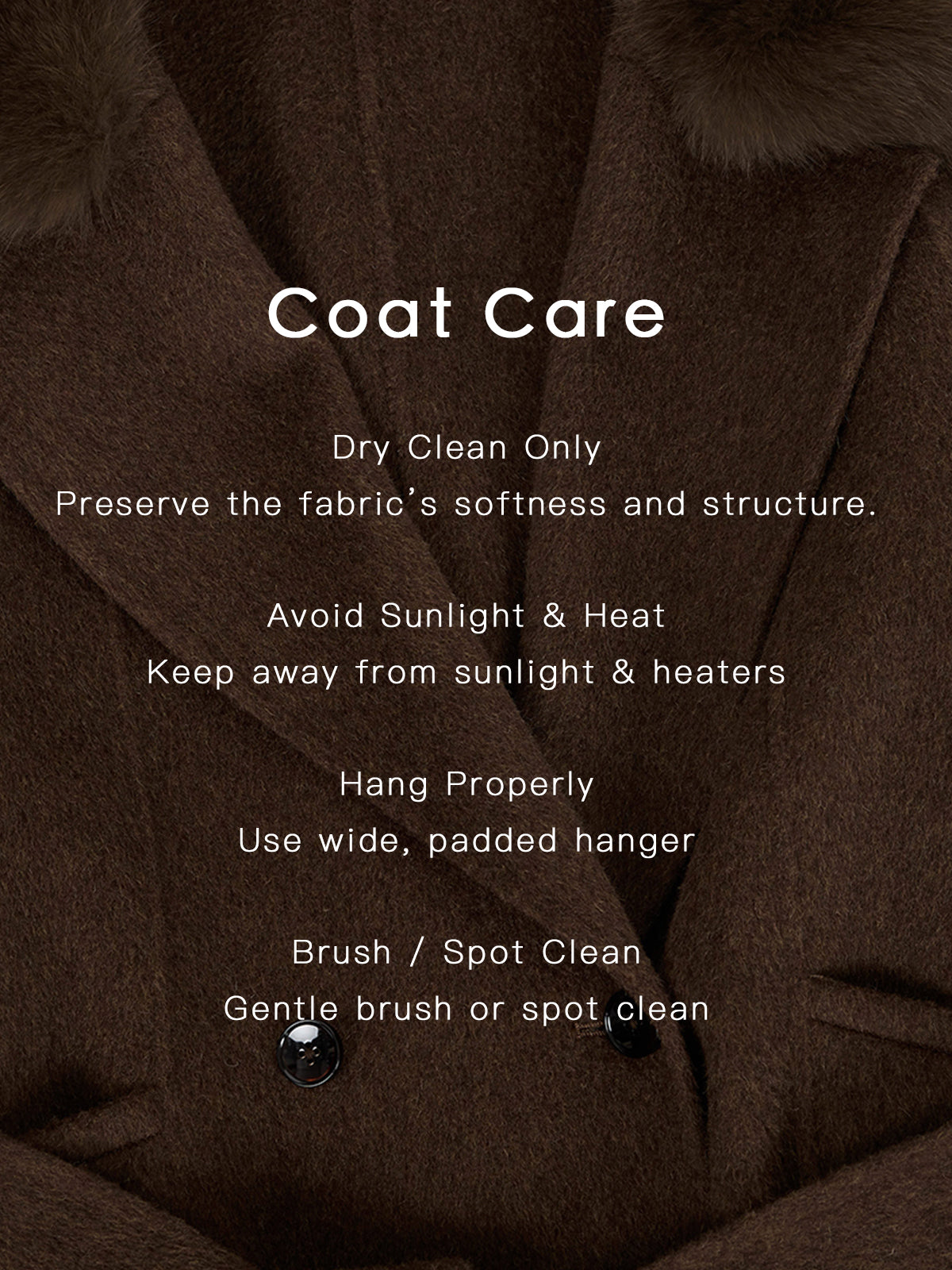 ASOBIO Wool Coat with Detachable Fur Collar