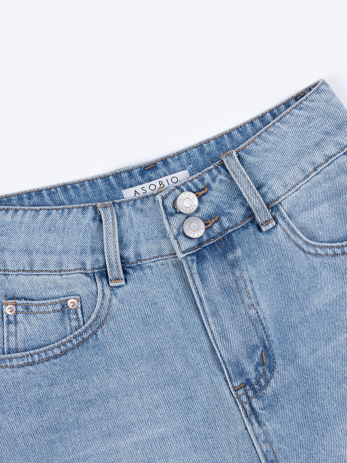 High-Waisted Washed Denim Mini Shorts for Summer