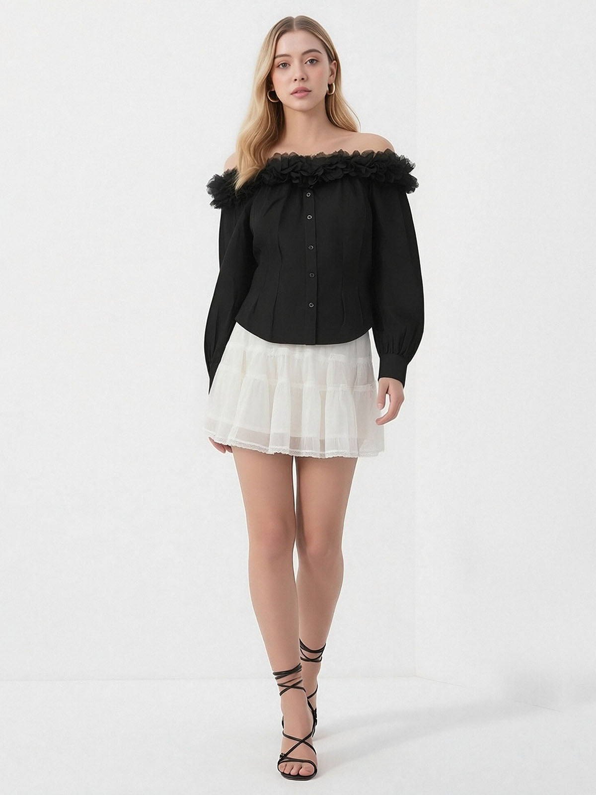 ASOBIO Ruffle Mini Skirt