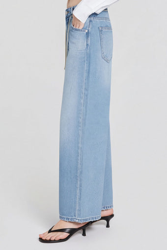 ASOBIO Drawstring Mid-Rise Jean