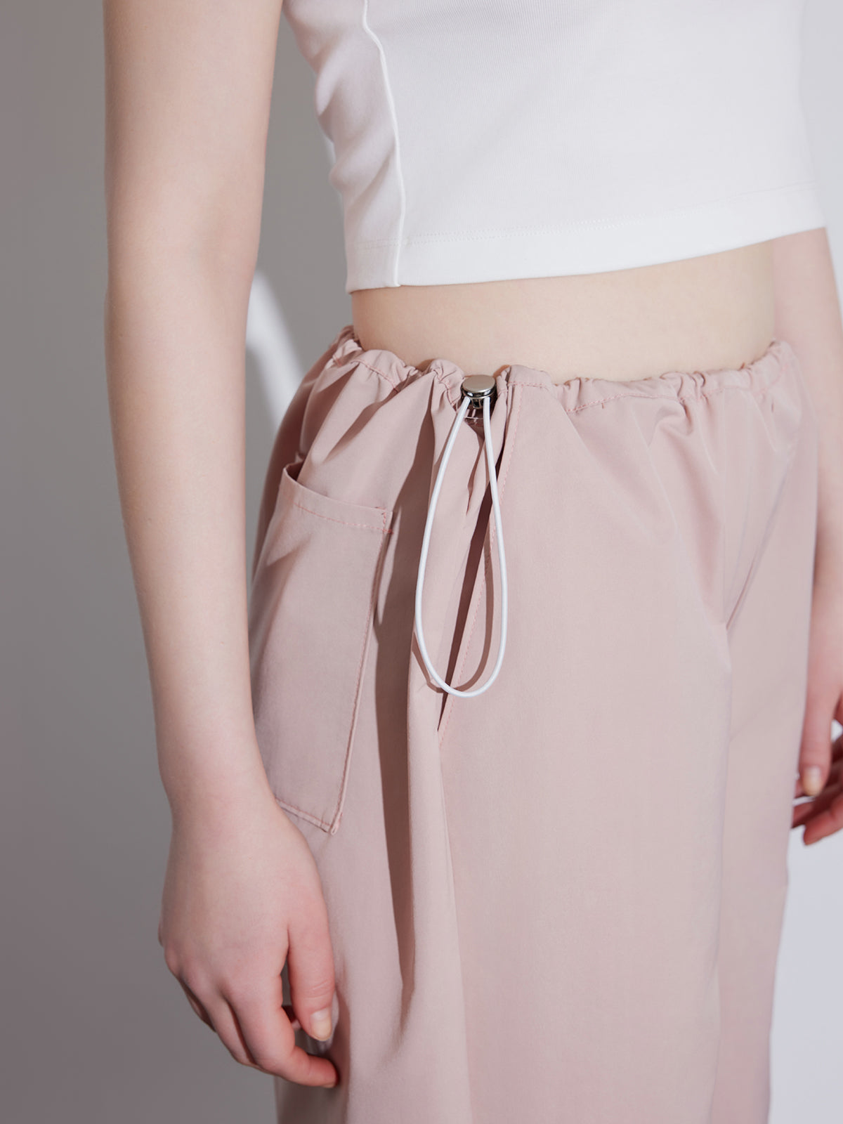 Stylish High-Waisted Utility Parachute Pants