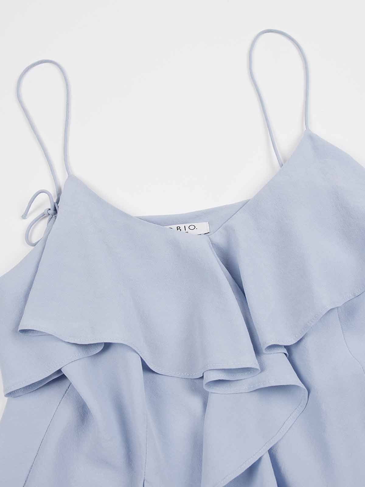 Ruffled Chiffon V-Neck Camisole