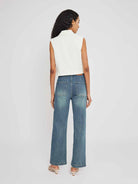Double-Zip Sleeveless Fitted Shirt Top