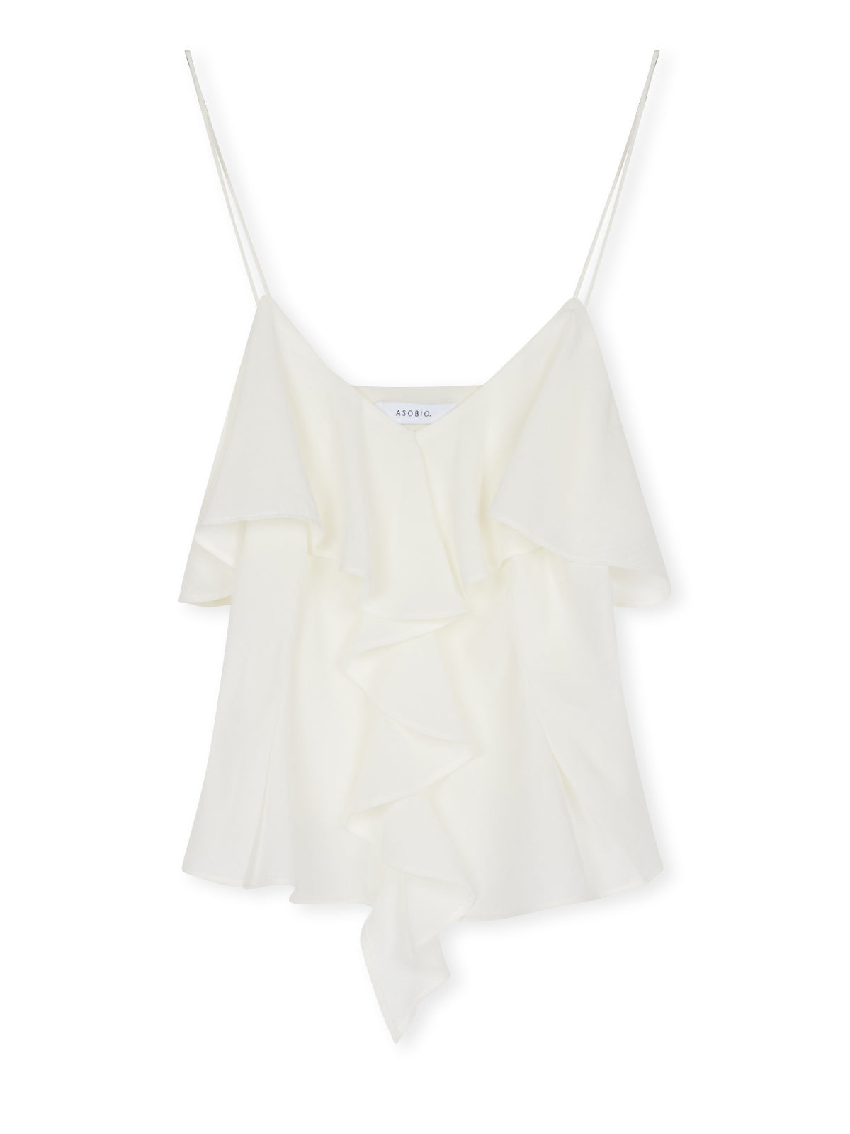 Ruffled Chiffon V-Neck Camisole