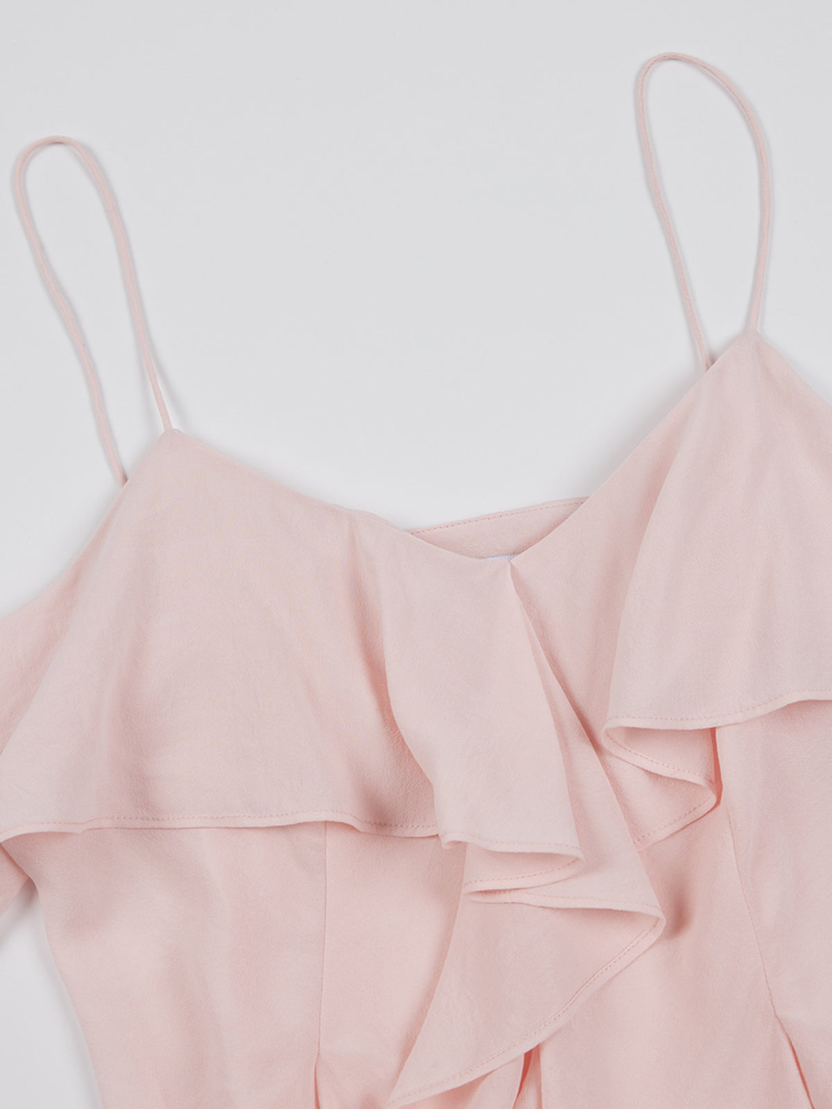Ruffled Chiffon V-Neck Camisole