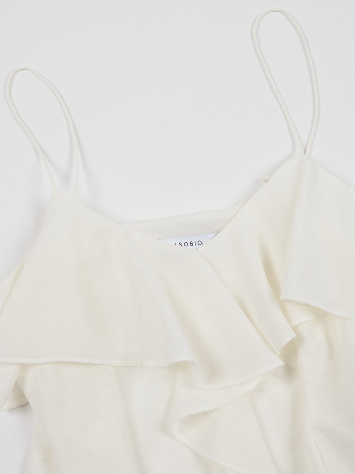 Ruffled Chiffon V-Neck Camisole