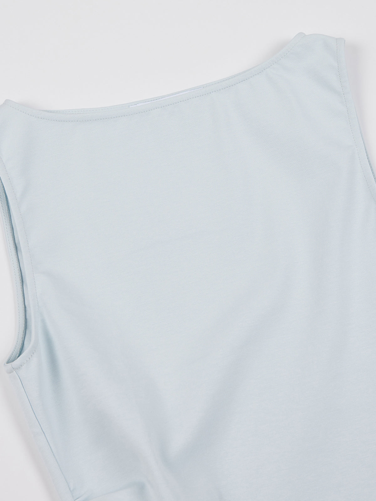 Ruched Side Asymmetrical Hem Sleeveless Top