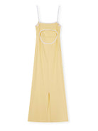 Contrast Strap Cutout Midi Dress