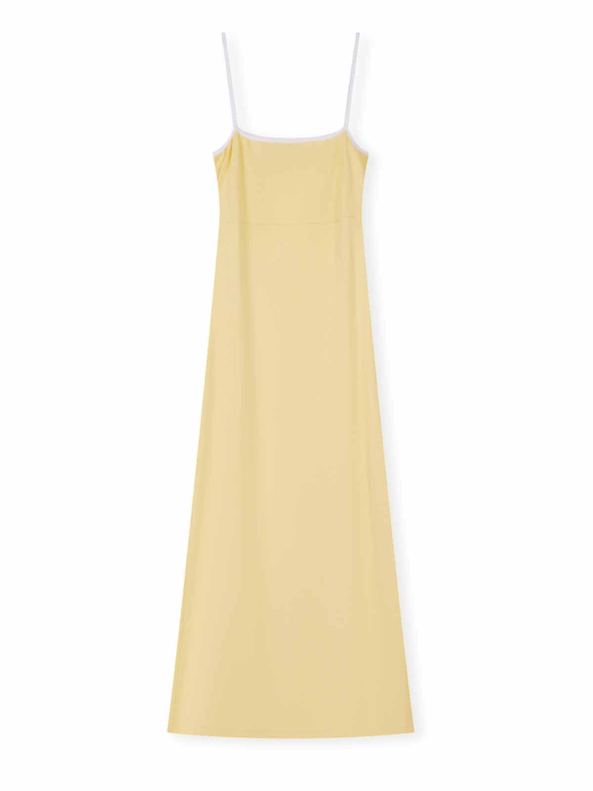 Contrast Strap Cutout Midi Dress