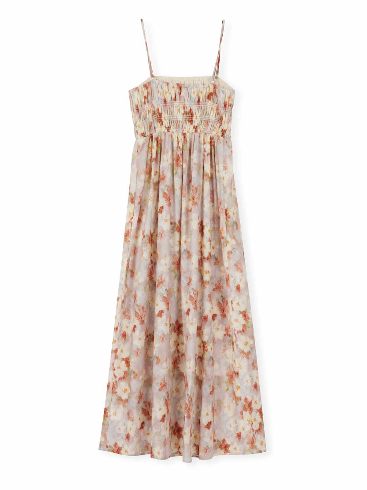 Smocked Maxi Dress with Removable Straps