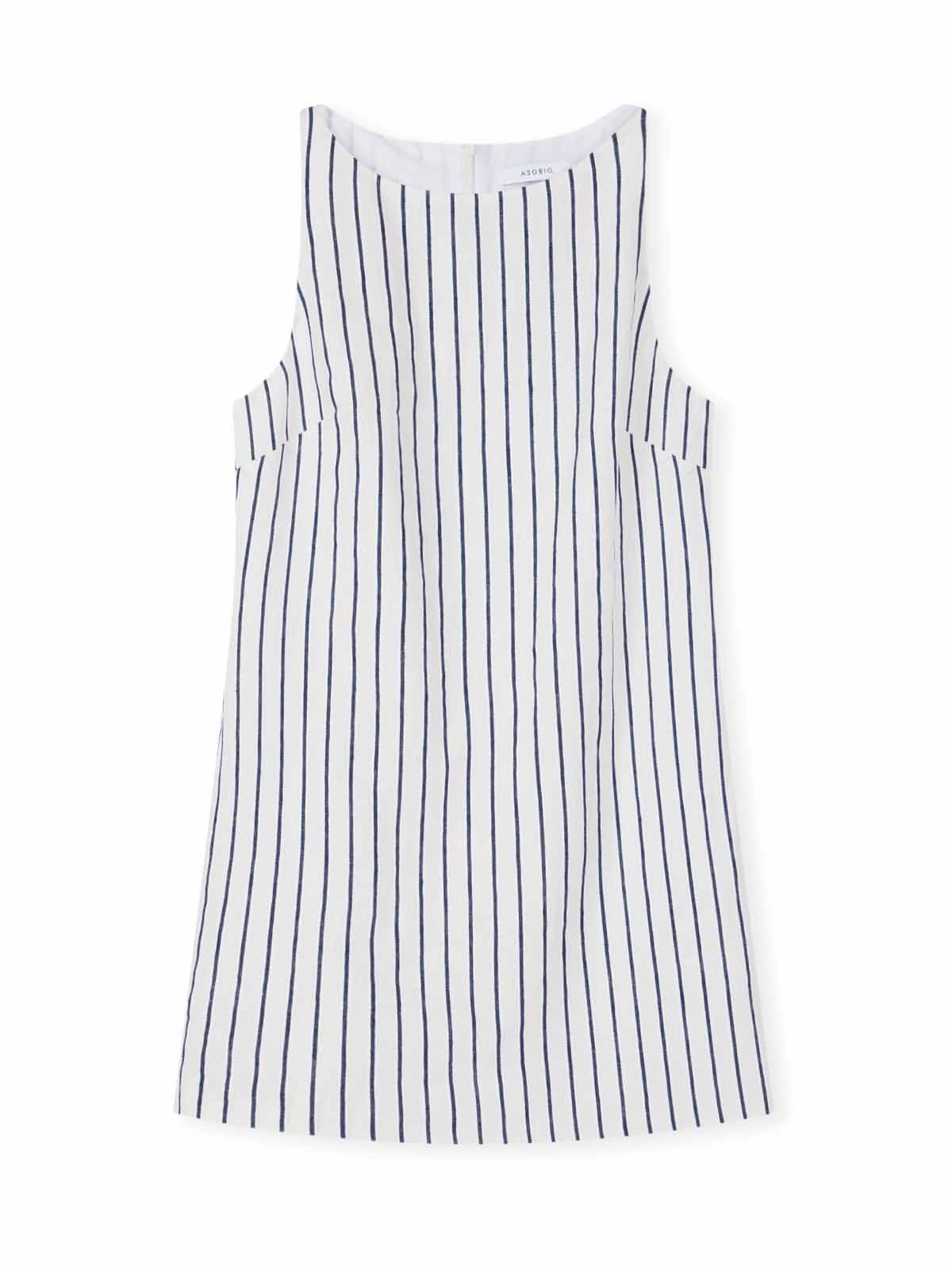 100% Linen Boatneck Mini Dress