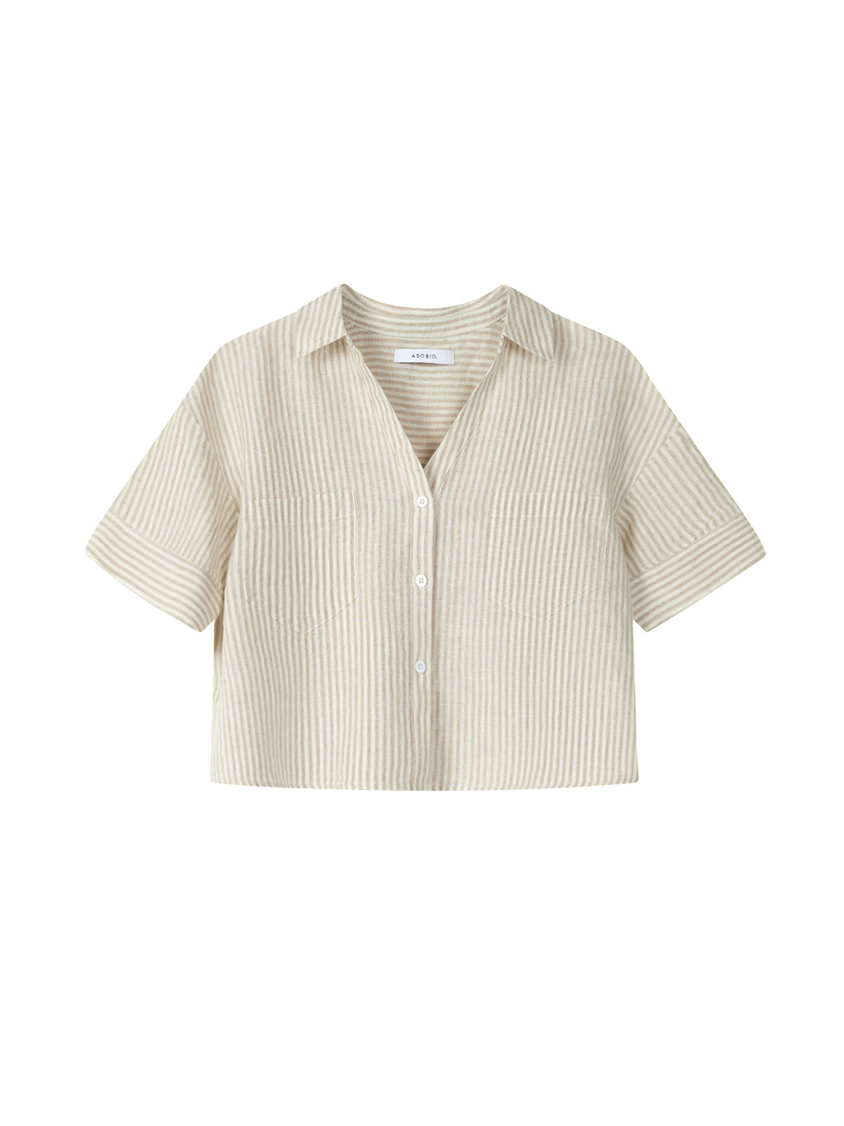 100% Linen Cropped Shirt