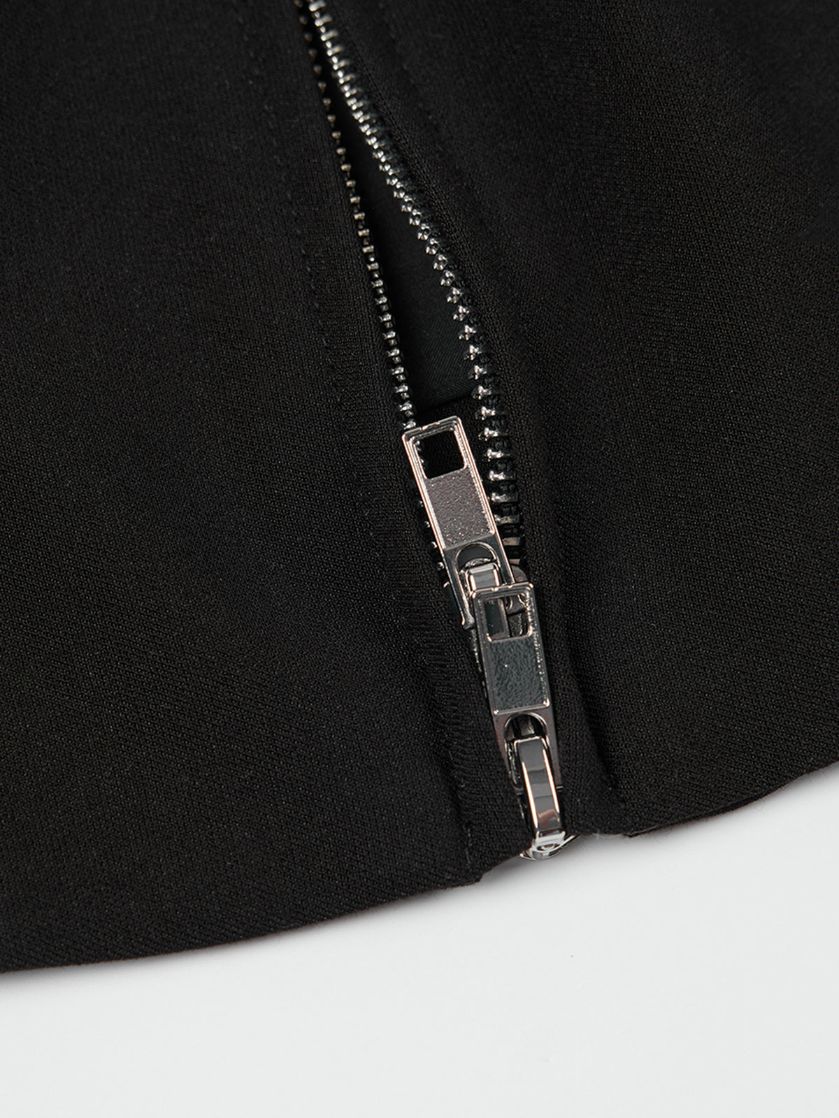 Double-Zip Sleeveless Fitted Shirt Top