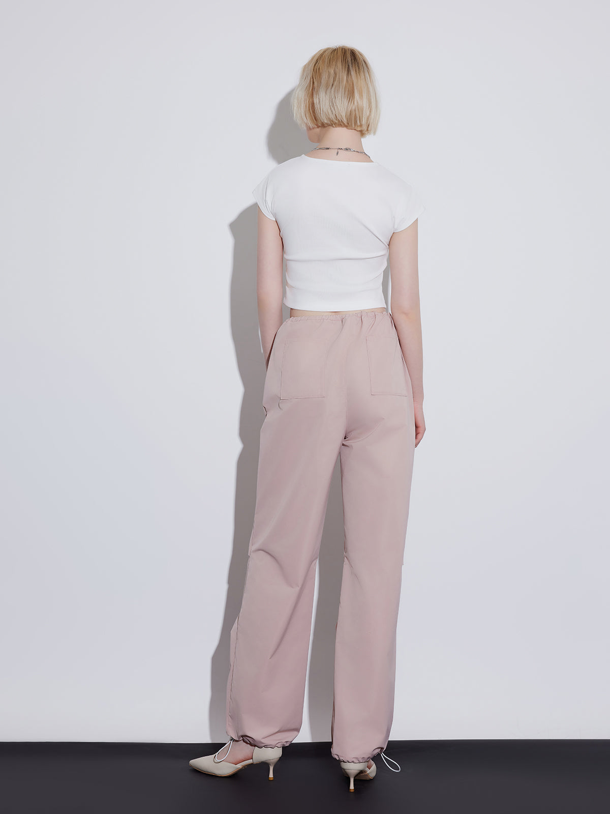 Stylish High-Waisted Utility Parachute Pants