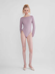 Body-hugging Boatneck Long-Sleeve Bodysuit