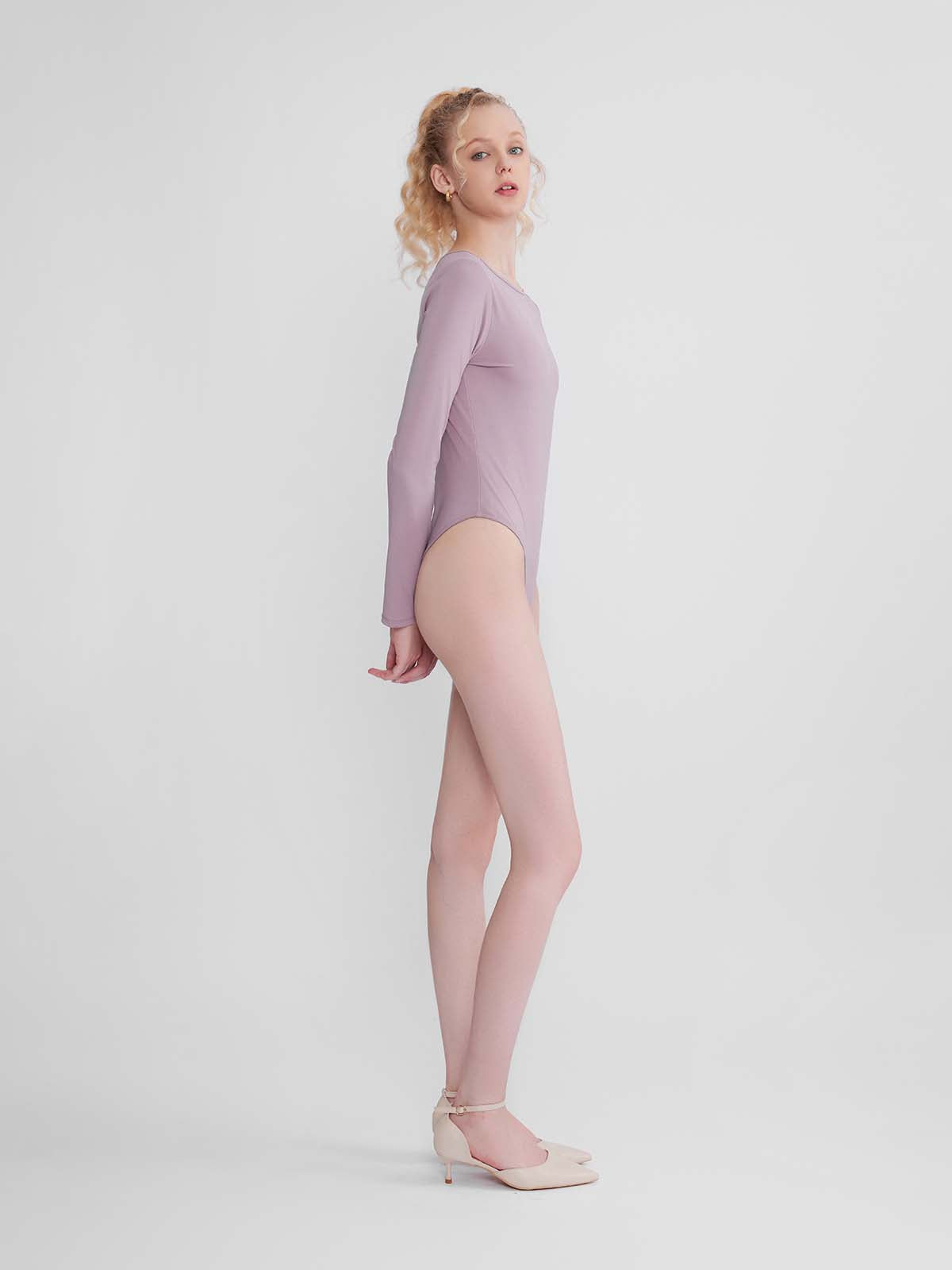 Body-hugging Boatneck Long-Sleeve Bodysuit