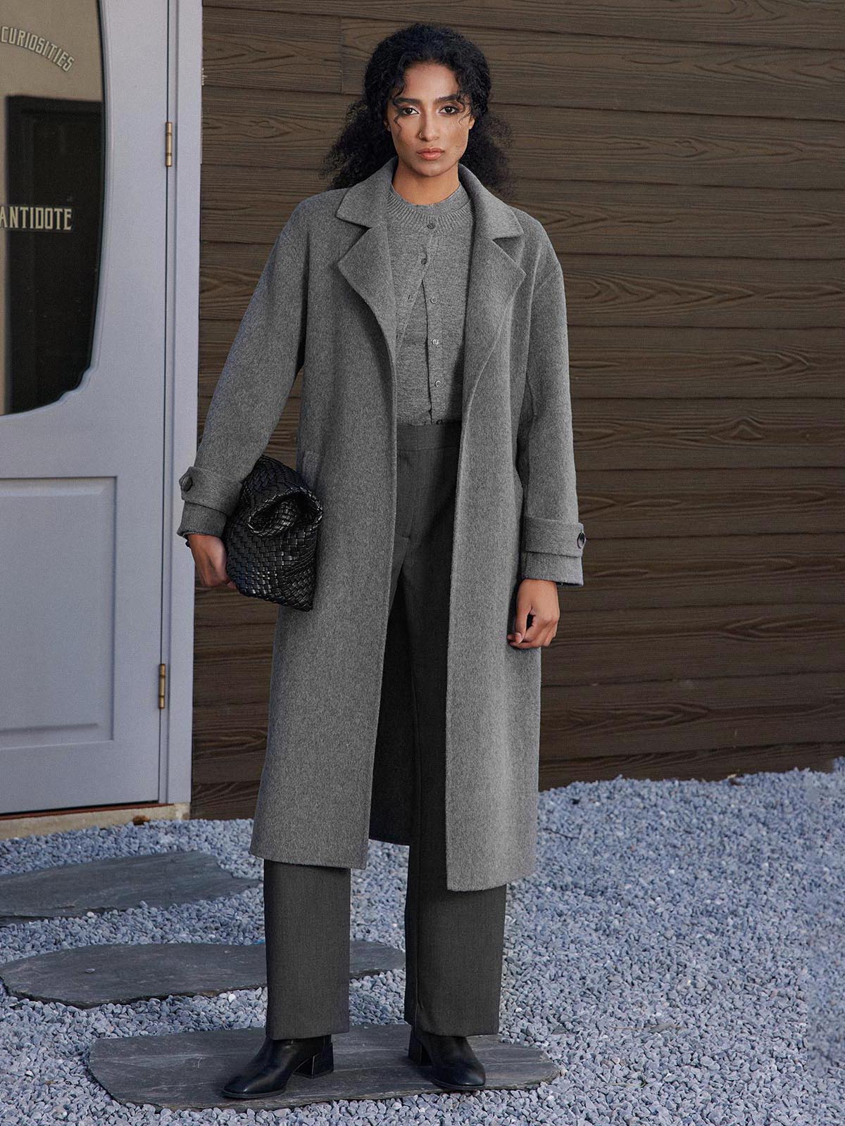 ASOBIO Classic Soft Wool Double-Face Coat