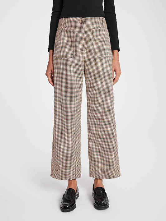 ASOBIO Cropped Mid-Rise Straight Leg Trousers