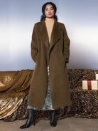 ASOBIO Removable Scarf Wool Coat
