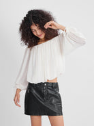 ASOBIO Chiffon Off-the-Shoulder Top