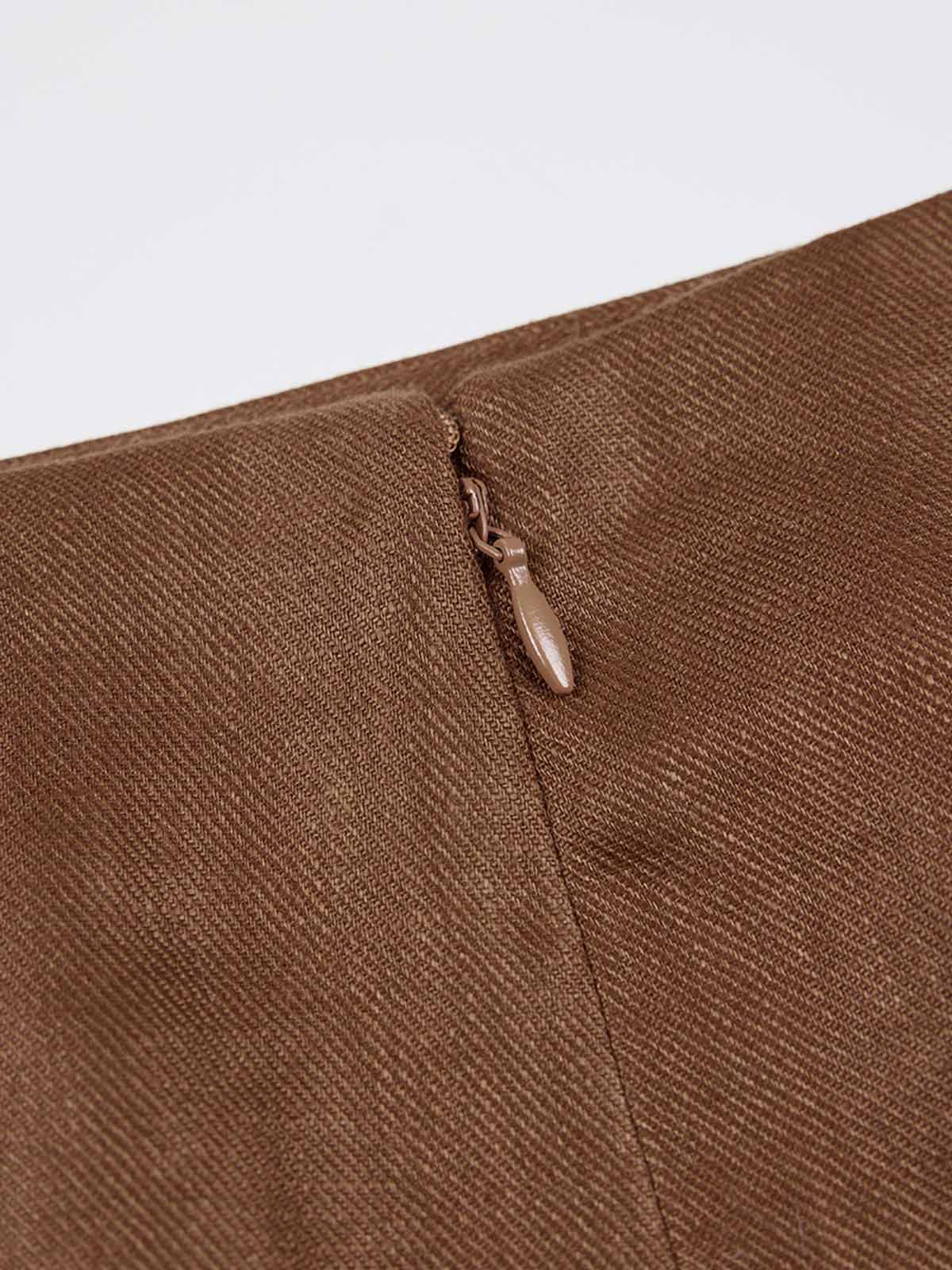 100% Linen Mid-Rise Mini Skirt