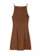 ASOBIO 100% Linen Faux-Wrap Mini Dress